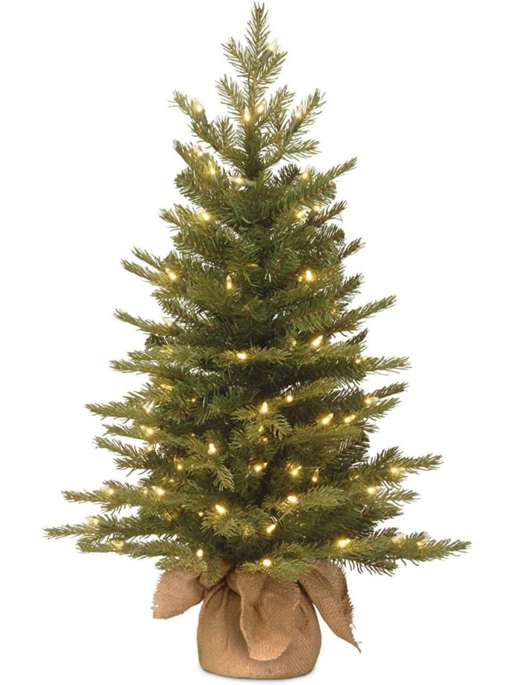 3ft Pre-Lit Nordic Spruce Mini Christmas Tree | Festive Holiday Decor, Easy
